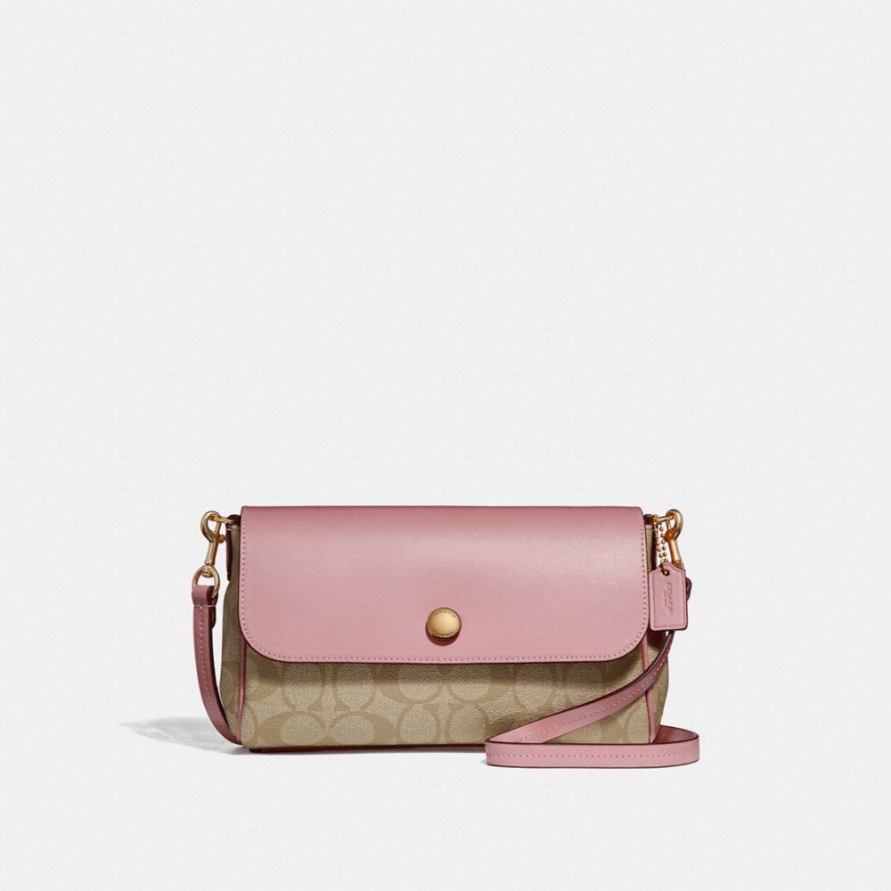 REVERSIBLE CROSSBODY - LIGHT KHAKI/VINTAGE PINK/IMITATION GOLD - COACH F59534