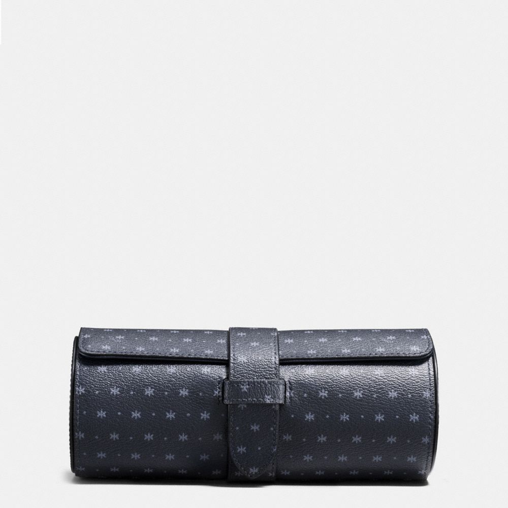 WATCH ROLL IN STAR DOT PRINT COATED CANVAS - MIDNIGHT NAVY - COACH F59540