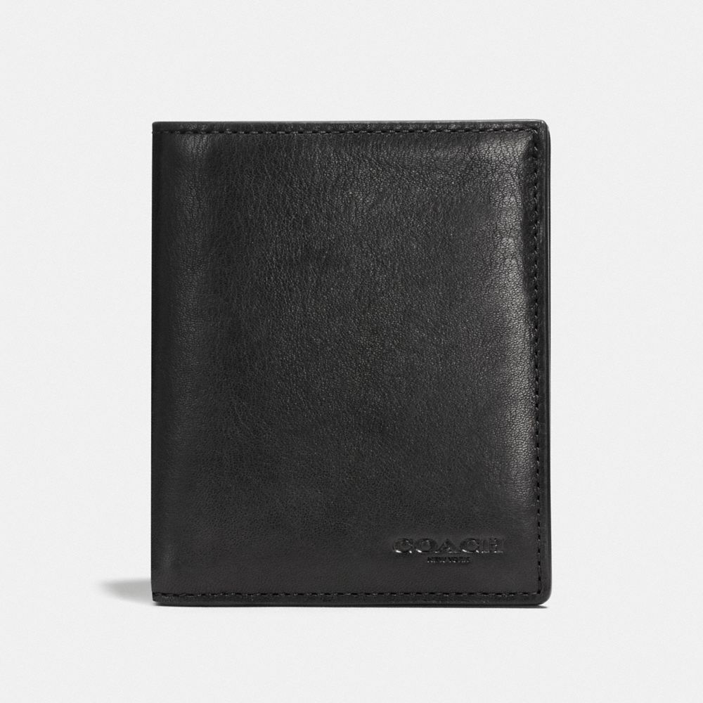 SLIM COIN WALLET - BLACK - COACH F59671