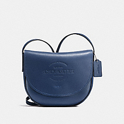 HUDSON CROSSBODY IN NATURAL SMOOTH LEATHER - COACH f59723 - ANTIQUE NICKEL/MIDNIGHT