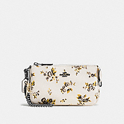 NOLITA WRISTLET 19 WITH PRAIRIE PRINT AND REBEL CHARM - COACH f59745 - PRAIRIE PRINT CHALK/DARK GUNMETAL