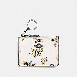 MINI SKINNY ID CASE WITH PRAIRIE PRINT - COACH f59747 - DARK GUNMETAL/PRAIRIE PRINT CHALK