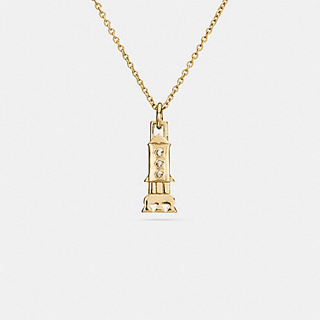 COACH F59754 MINI 18K GOLD PLATED ROCKET NECKLACE GOLD