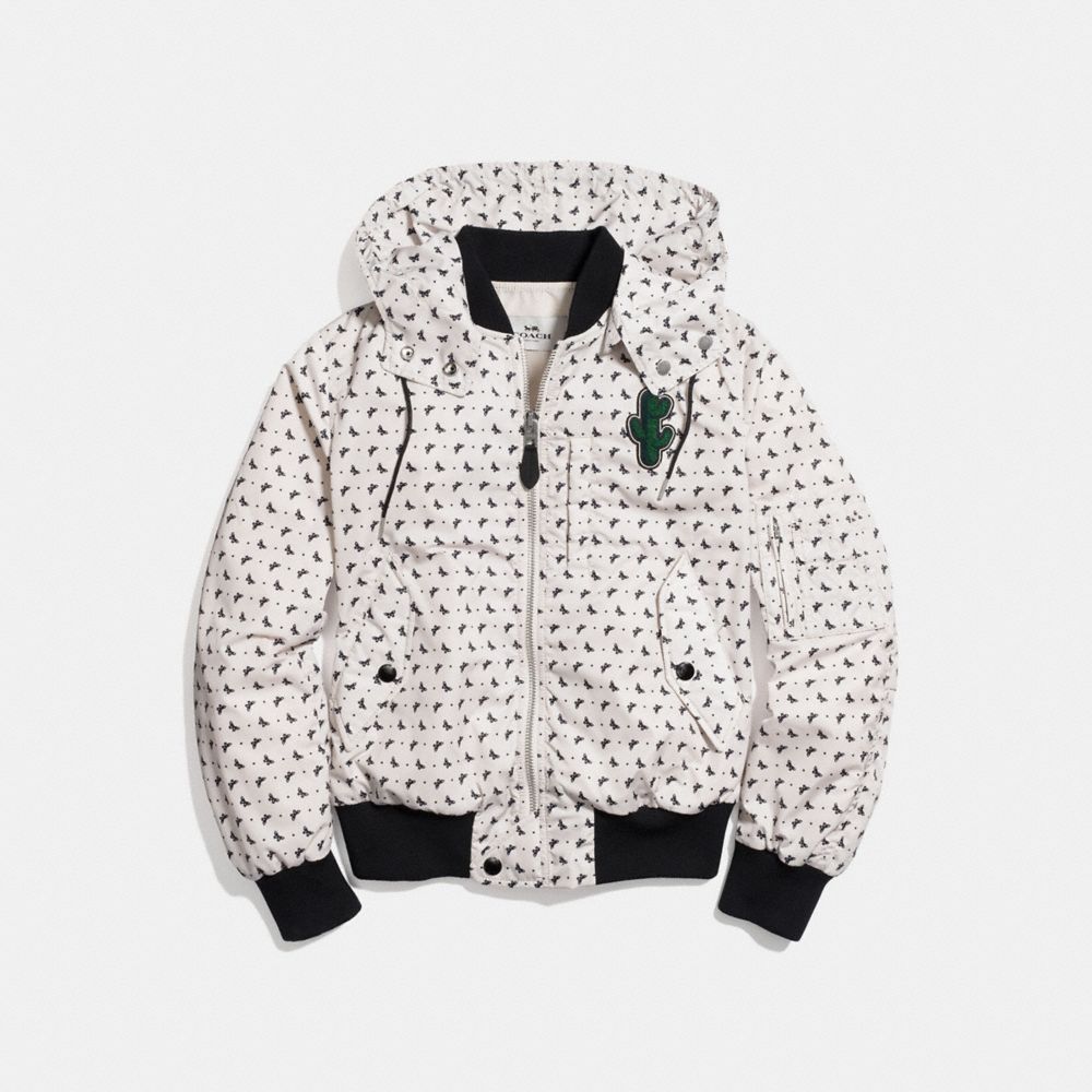 BUTTERFLY BANDANA MA-1 JACKET - CHALK MULTI - COACH F59780