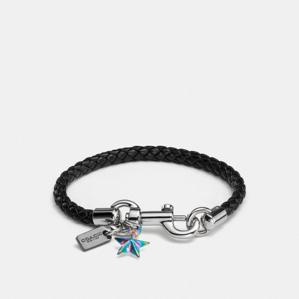 COACH COACH CHARMS FRIENDSHIP BRACELET - BLACK/SILVER - F59803