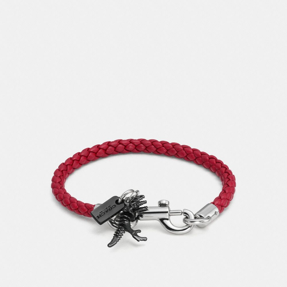 COACH F59803 COACH CHARMS FRIENDSHIP BRACELET CHERRY/SILVER