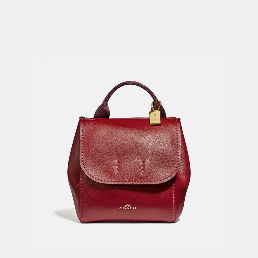 COACH DERBY BACKPACK - CHERRY /LIGHT GOLD - F59819