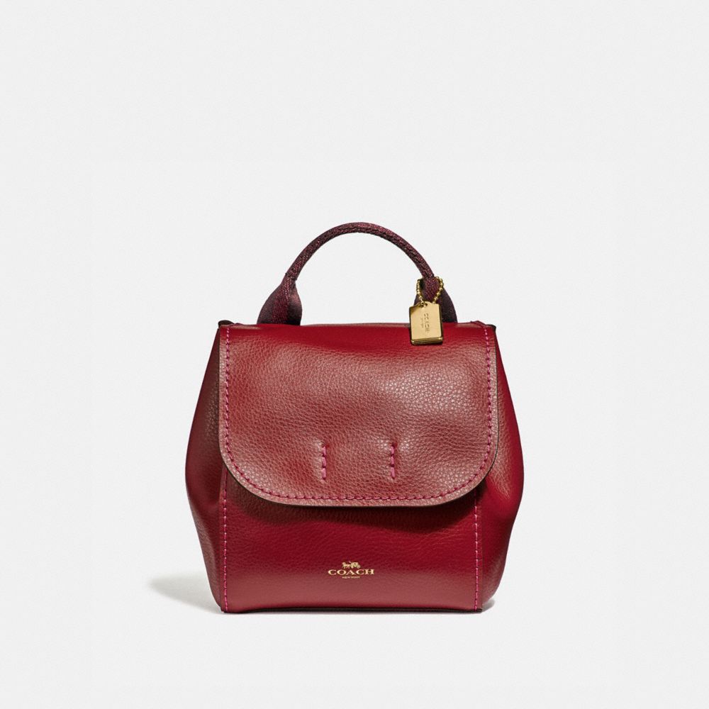 COACH F59819 DERBY BACKPACK CHERRY /LIGHT GOLD