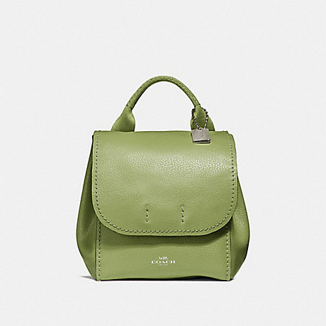 COACH DERBY BACKPACK - YELLOW GREEN/SILVER - f59819