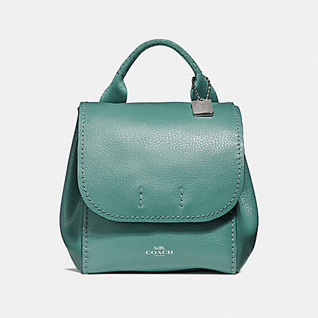 COACH DERBY BACKPACK - BLUE GREEN/SILVER - f59819