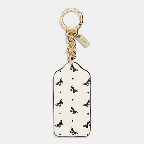 COACH BUTTERFLY HANGTAG - GOLD/CHALK - f59863