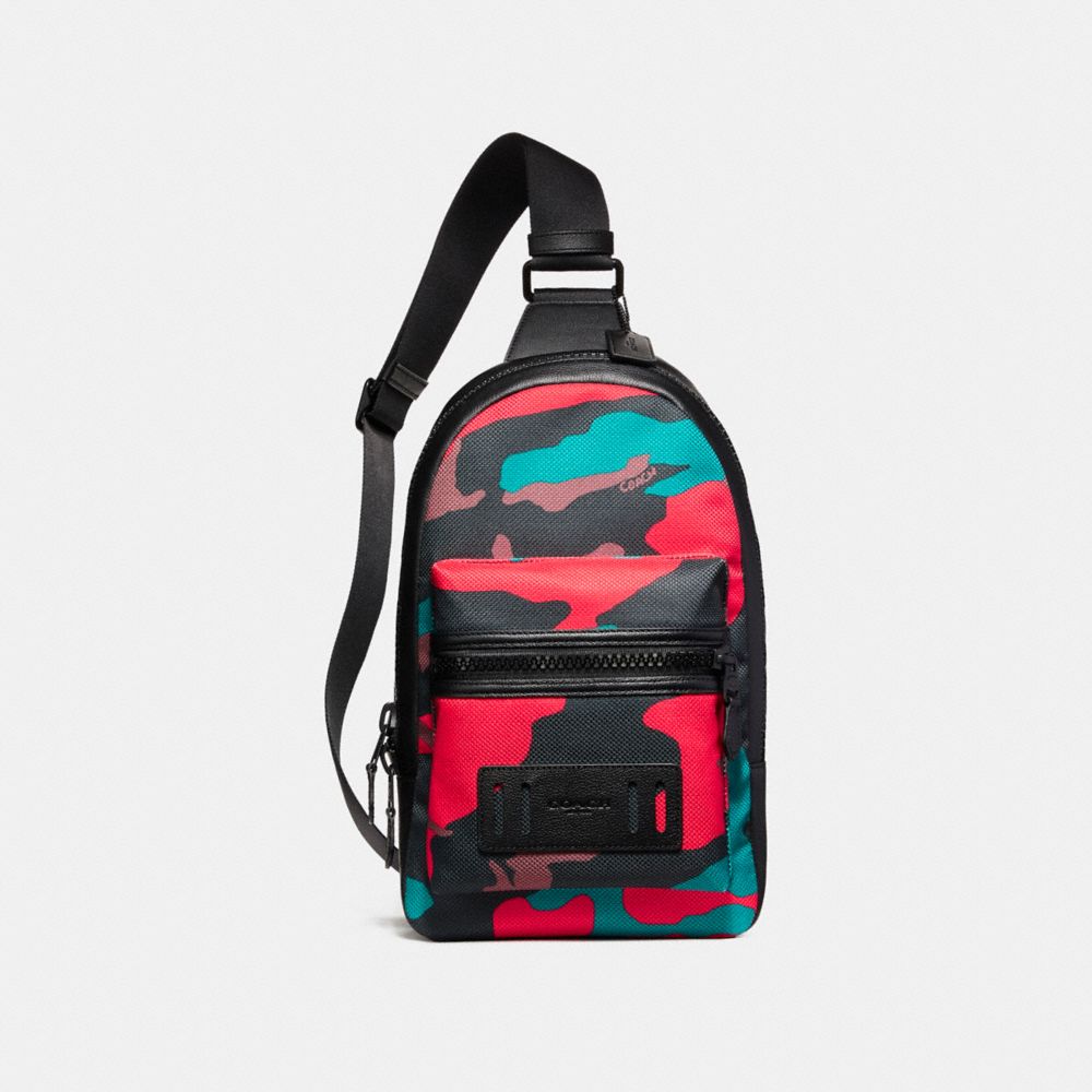 TERRAIN PACK IN CAMO MIXED MATERIALS - MATTE BLACK/BLACK/RED CAMO - COACH F59901