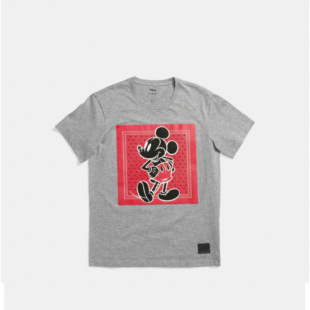 MICKEY PRAIRIE BANDANA T-SHIRT - GRAY - COACH F59902