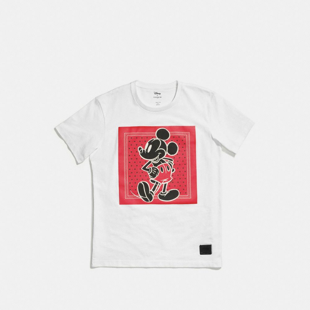 COACH F59902 Mickey Prairie Bandana T-shirt WHITE