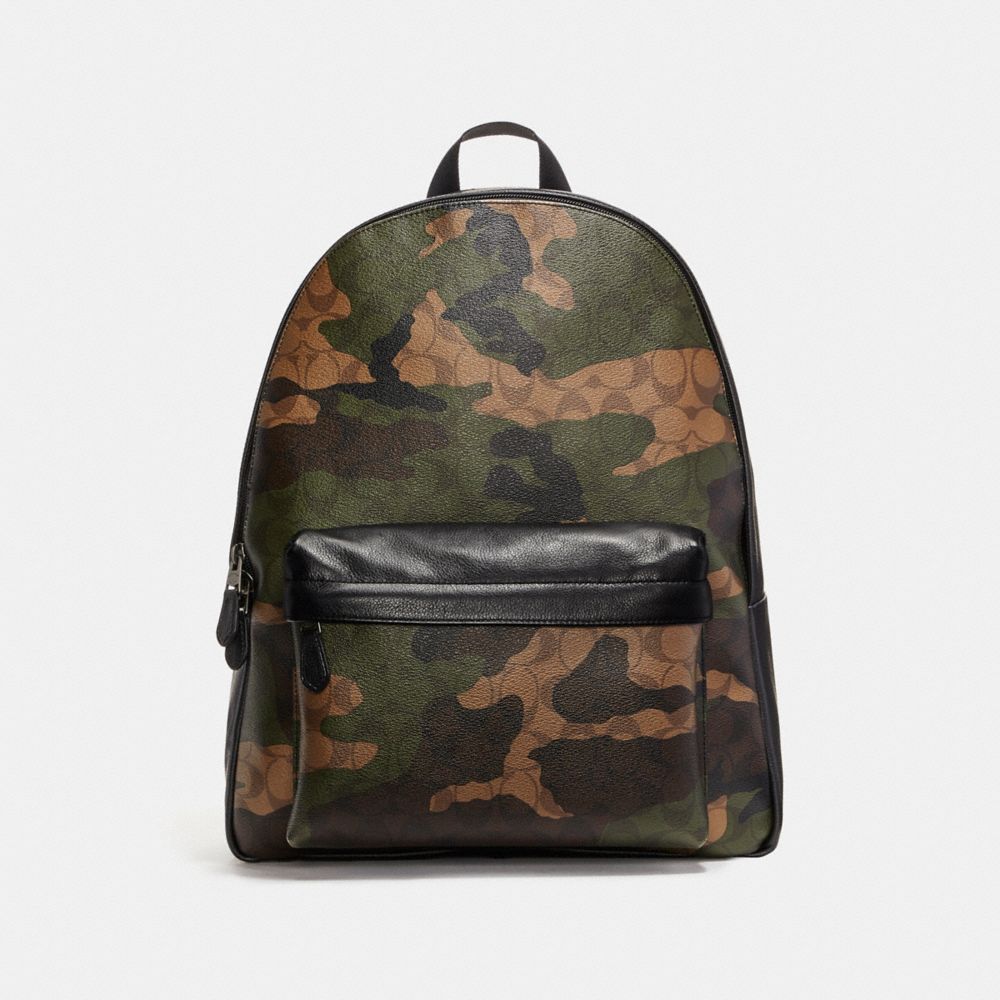 COACH F59914 - CHARLES BACKPACK IN ANIMATED SIGNATURE CAMO PRINT COATED ...