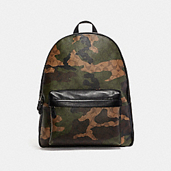 COACH F59914 Charles Backpack In Animated Signature Camo Print Coated Canvas BLACK ANTIQUE NICKEL/MAHOGANY/DARK GREEN CAMO