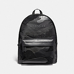 COACH F59935 Charles Backpack In Blackout Mixed Materials MATTE BLACK/BLACK