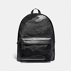 CHARLES BACKPACK IN BLACKOUT MIXED MATERIALS - COACH f59935 - MATTE BLACK/BLACK