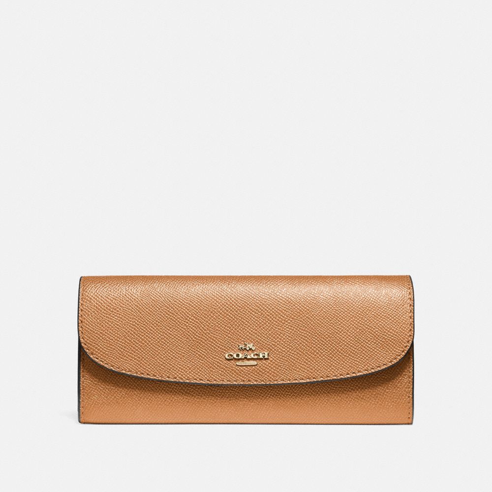 SOFT WALLET - LIGHT SADDLE/LIGHT GOLD - COACH F59949