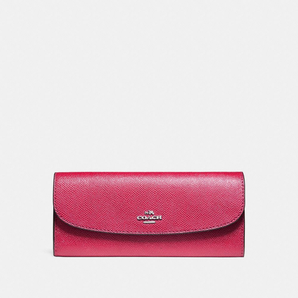 COACH F59949 Soft Wallet SILVER/MAGENTA