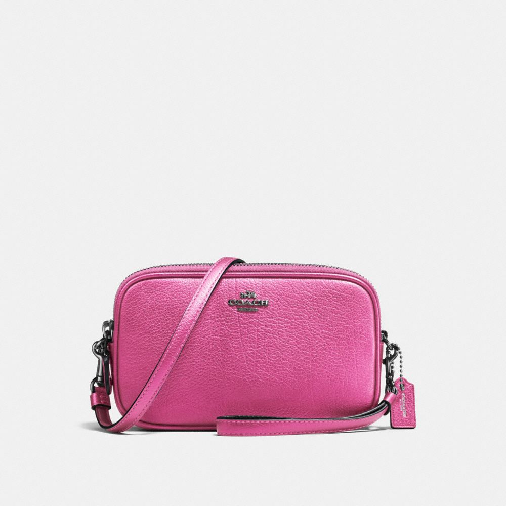 COACH F59952 - SADIE CROSSBODY CLUTCH METALLIC ROSE/DARK GUNMETAL