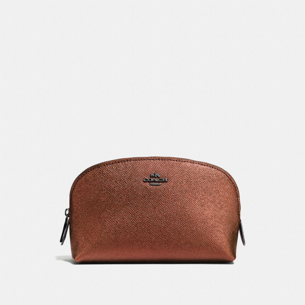 COSMETIC CASE 17 - MATTE BLACK/METALLIC RUST - COACH F59957