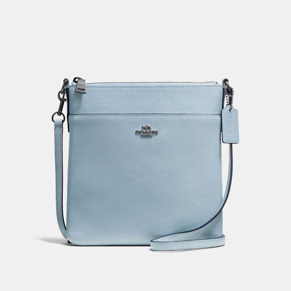 MESSENGER CROSSBODY - f59975 - DARK GUNMETAL/PALE BLUE