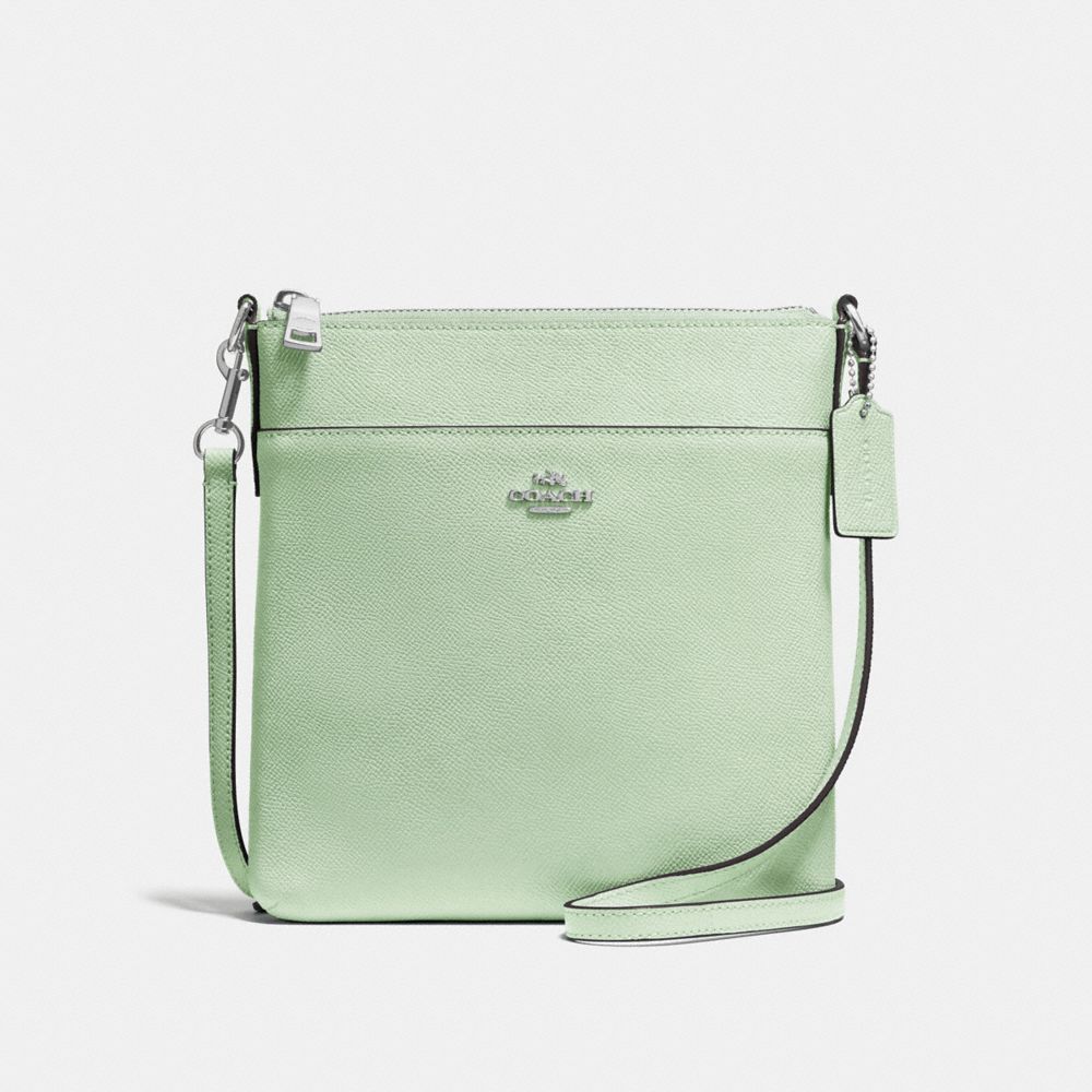 MESSENGER CROSSBODY - F59975 - PALE GREEN/SILVER