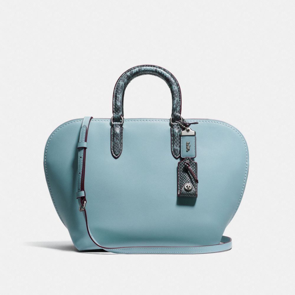 DAKOTAH SATCHEL WITH COLORBLOCK SNAKESKIN DETAIL - STEEL BLUE/LIGHT ANTIQUE NICKEL - COACH F59984