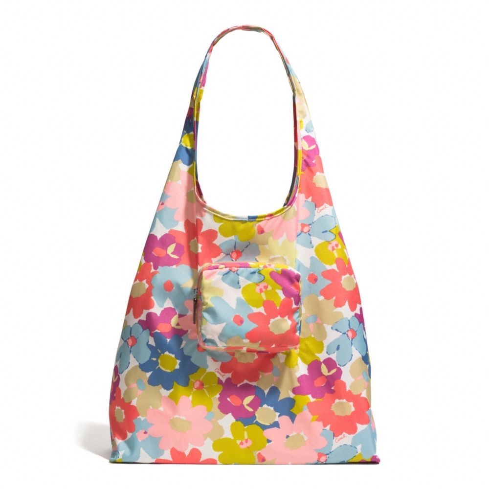 PEYTON FLORAL FOLDING TOTE - f60255 - F60255MTI