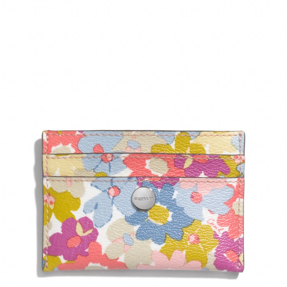 PEYTON FLORAL PRINT CARD CASE COACH F60260