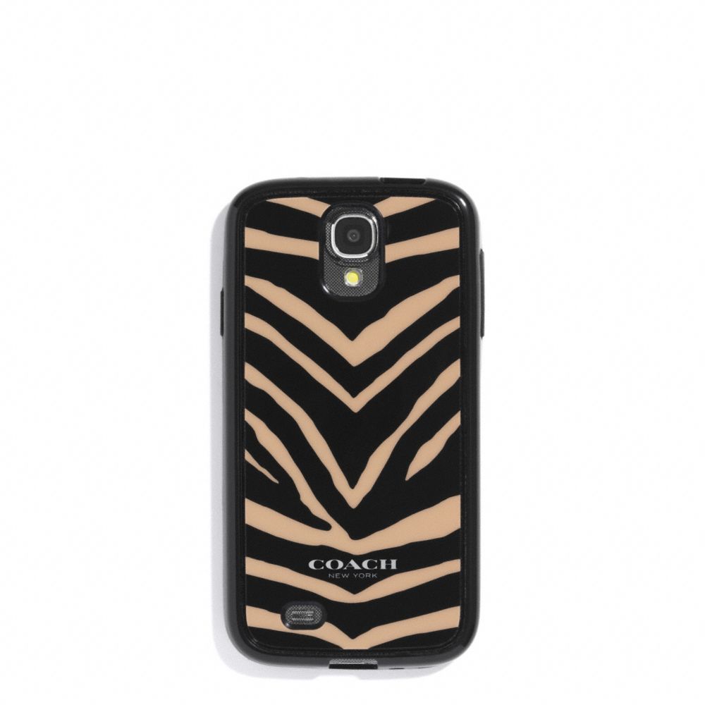 COACH f60942 ZEBRA PRINT MOLDED GALAXY S4 CASE 