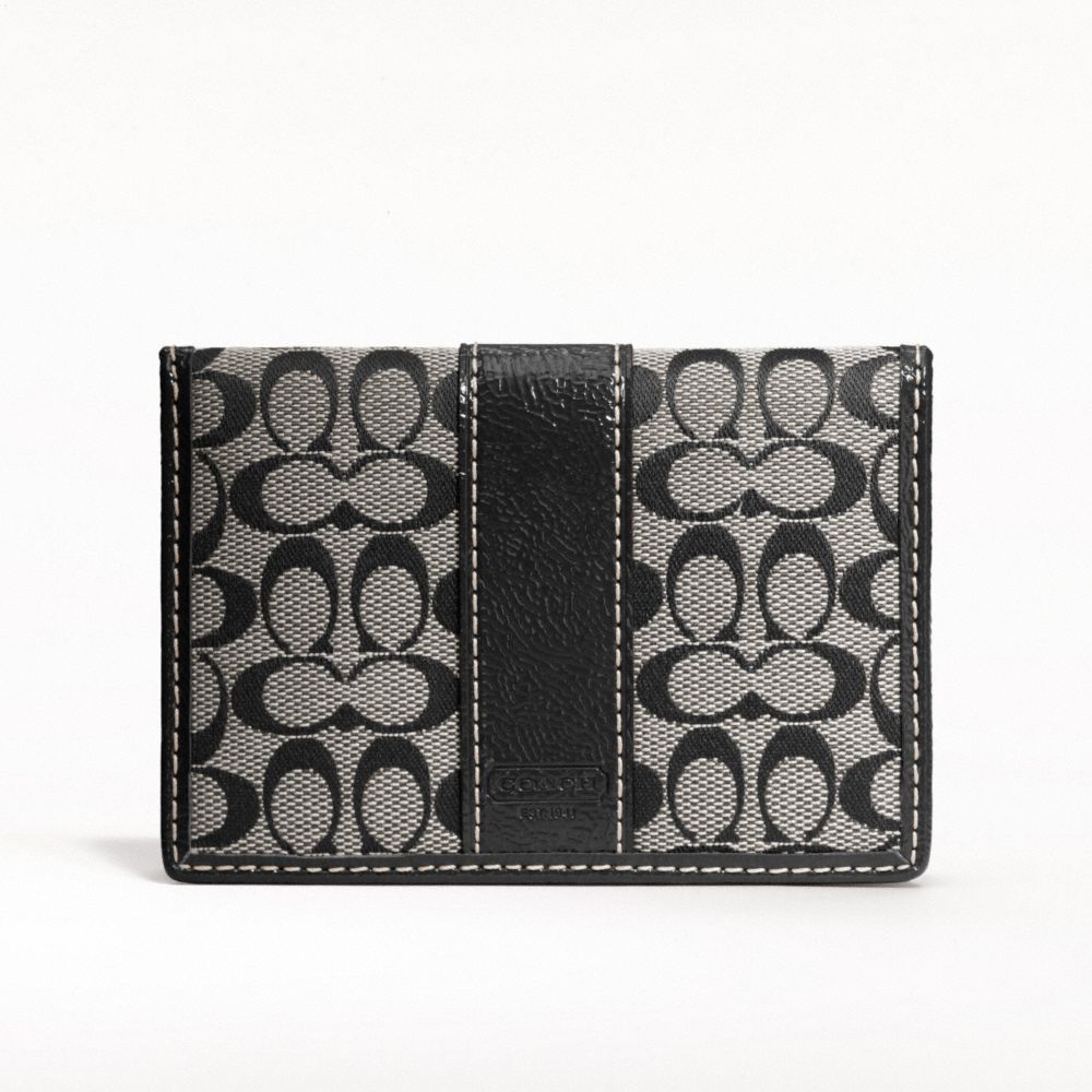 SIGNATURE CARD CASE - SILVER/BLACK/WHITE/BLACK - COACH F61124