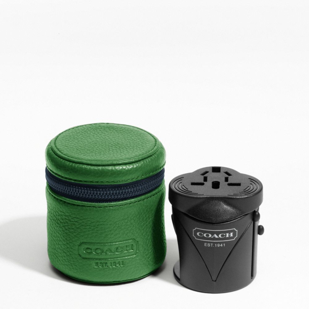 COACH TRAVEL ADAPTOR - GREEN/BLUE - f61186