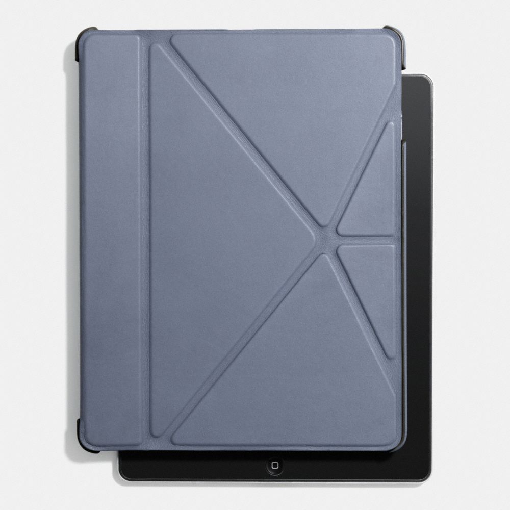 COACH f61193 BLEECKER LEATHER ORIGAMI IPAD 5 CASE FROST BLUE