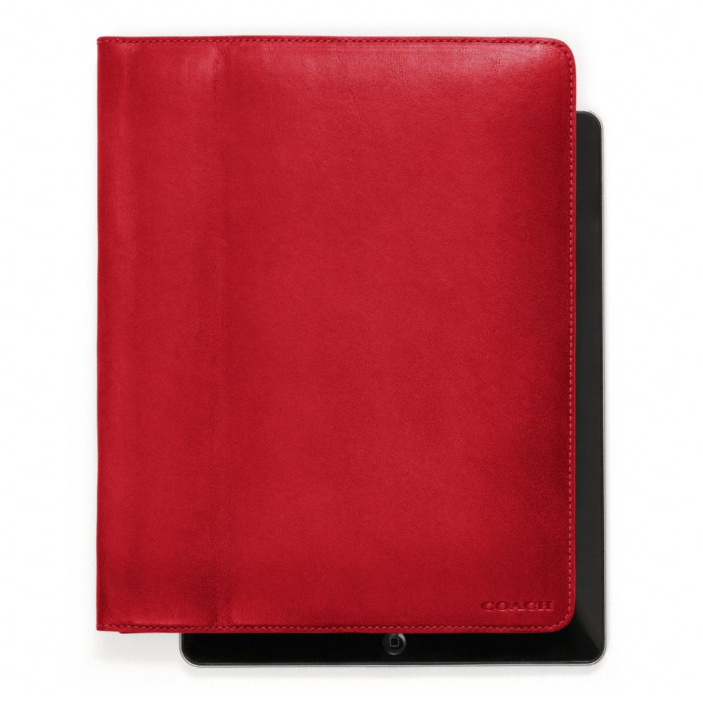 BLEECKER LEATHER TABLET CASE - CHILI - COACH F61223