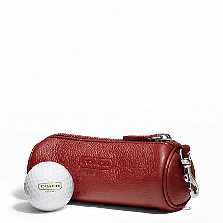 COACH LEATHER GOLF BALL SET - RED - f61440