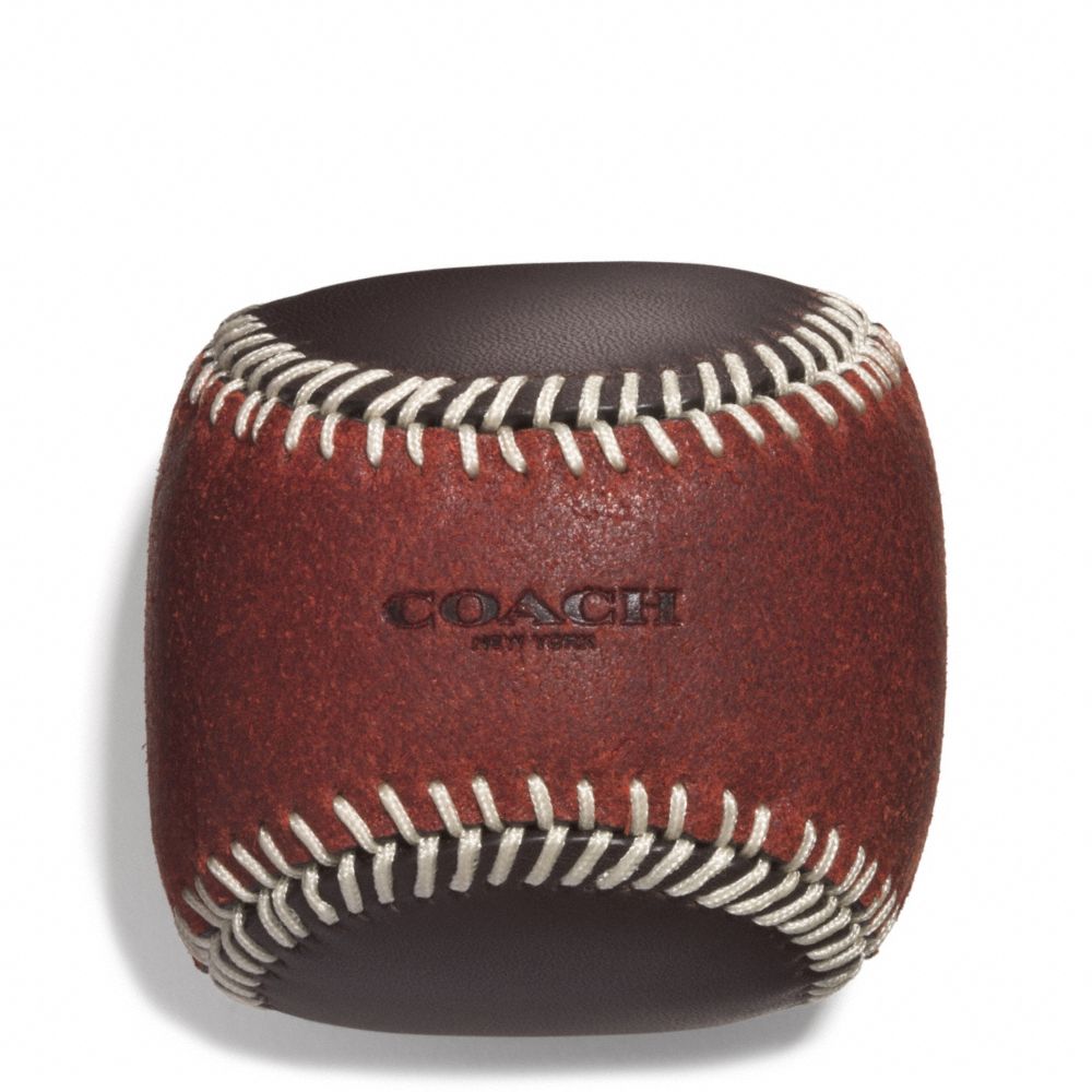 COACH BASEBALL PAPERWEIGHT - RUST/DARK BROWN - F61451