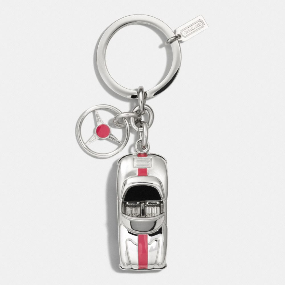 SPORTS CAR KEY RING - NICKEL - COACH F61500