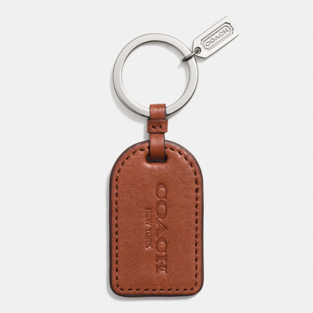 COACH SAFFIANO LEATHER TAG KEY RING - SVCKM - f61506