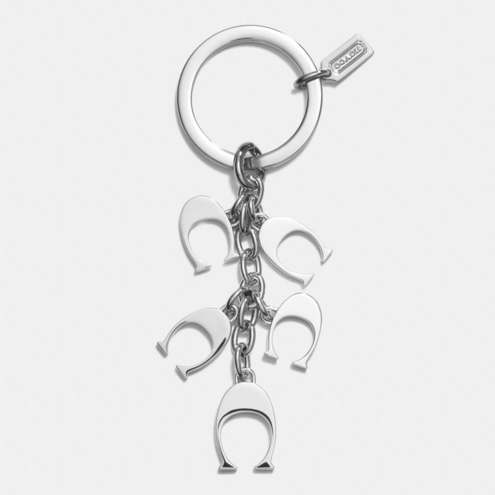 SIGNATURE C MULTI MIX KEY RING - SILVER - COACH F61507