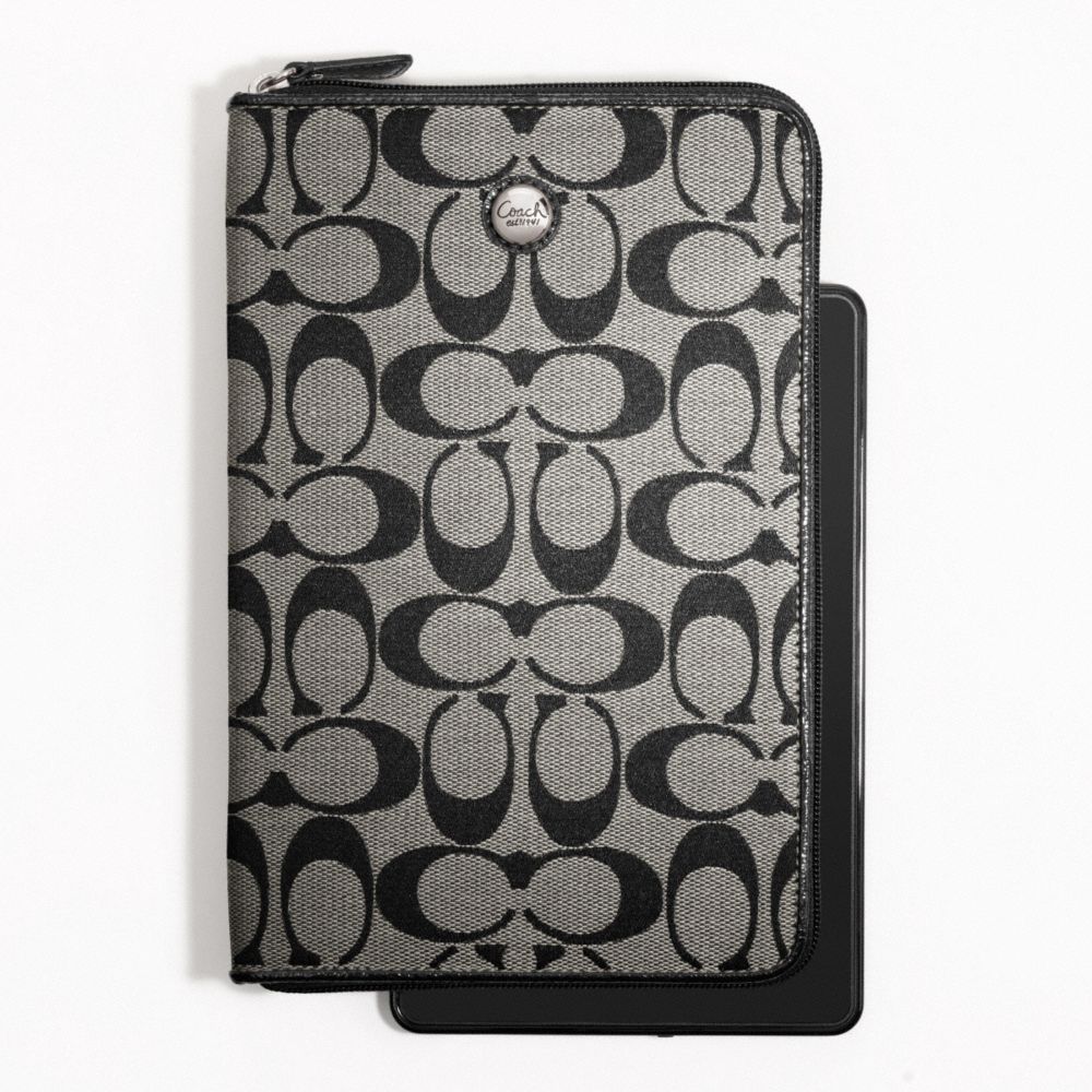 COACH SIGNATURE E-READER - SILVER/BLACK/WHITE/BLACK - f61575