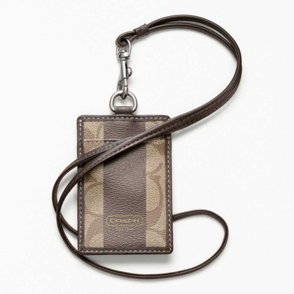 COACH HERITAGE STRIPE LANYARD COACH F61602