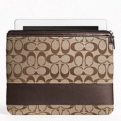 COACH SIGNATURE STRIPE TABLET SLEEVE - ONE COLOR - F61716