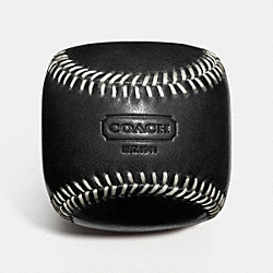 COACH F61740 Leather Baseball Paperweight  BLACK