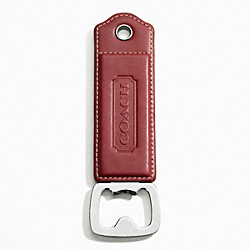 COACH F61885 Lexington Leather Bottle Opener SILVER/RED