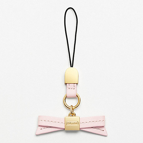 COACH F61916 LEATHER BOW LANYARD ONE-COLOR