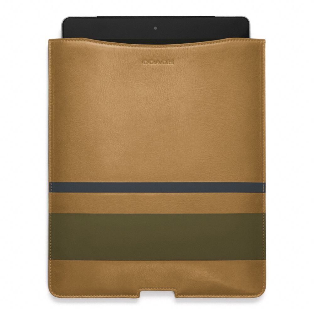 COACH F61923 Bleecker Debossed Painted Stripe Ipad Sleeve 