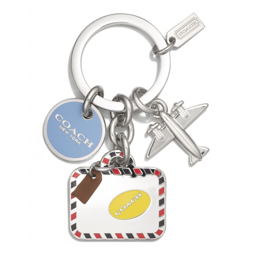 COACH f62140 TRAVEL CHARMS KEY CHAIN MULTICOLOR