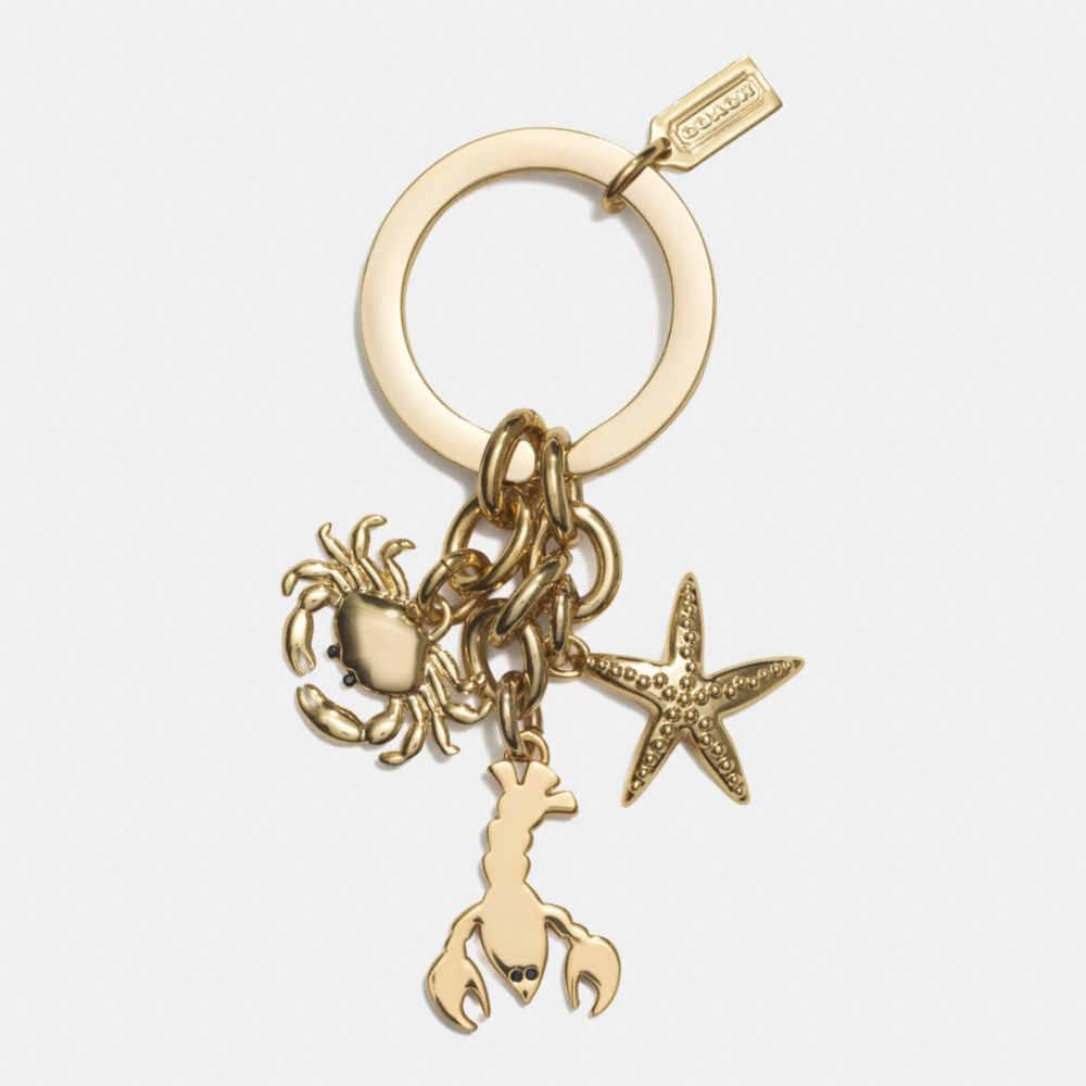 SUMMER MIX KEY RING - GOLD - COACH F62153